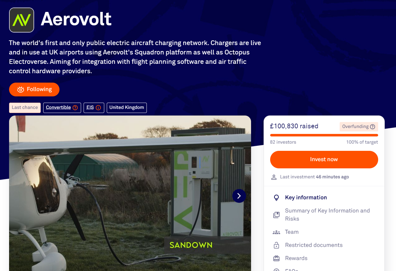 AEROVOLT adds fundraising opportunity on Crowdcube and hits target within a few days